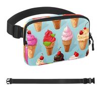 Colorful Ice Cream-1079 Belt Bag for Men and Women Fanny Pack,Belt Bag with Adjustable Strap,Fashion Crossbody Everywhere Belt Bag for Travel Outdoors Running Hiking, Multicolor 07, 1.5x9.0x5.9in