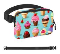 Colorful Ice Cream-1079 Belt Bag for Men and Women Fanny Pack,Belt Bag with Adjustable Strap,Fashion Crossbody Everywhere Belt Bag for Travel Outdoors Running Hiking, Multicolor 05, 1.5x9.0x5.9in