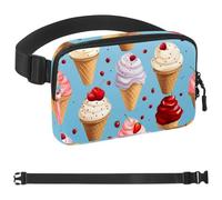 Colorful Ice Cream-1079 Belt Bag for Men and Women Fanny Pack,Belt Bag with Adjustable Strap,Fashion Crossbody Everywhere Belt Bag for Travel Outdoors Running Hiking, Multicolor 03, 1.5x9.0x5.9in