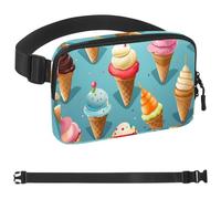 Colorful Ice Cream-1079 Belt Bag for Men and Women Fanny Pack,Belt Bag with Adjustable Strap,Fashion Crossbody Everywhere Belt Bag for Travel Outdoors Running Hiking, Multicolor 10, 1.5x9.0x5.9in