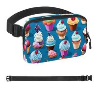 Colorful Ice Cream-1112 Belt Bag for Men and Women Fanny Pack,Belt Bag with Adjustable Strap,Fashion Crossbody Everywhere Belt Bag for Travel Outdoors Running Hiking, Multicolor 07, 1.5x9.0x5.9in
