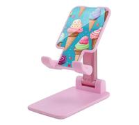 Colorful Ice Cream Novelty Folding Cell Phone Stand Printed Adjustable Desktop Phone Holder Travel Accessories 6.5×3.5×2.5 Inches
