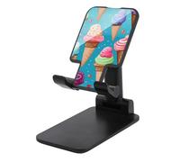 Colorful Ice Cream Novelty Folding Cell Phone Stand Printed Adjustable Desktop Phone Holder Travel Accessories 6.5×3.5×2.5 Inches