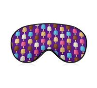 Colorful Ice Creams Sleep Eye Mask Soft Eye Covers Blocking Lights Blindfold with Adjustable Strap for Travel Nap