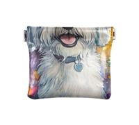 Colorful Illustration Dogs Fashion Women's Small Leather Coin Purse Fancy Cash Coin Purse for Women monederos pequenos de Mujer