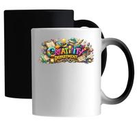 Colorful Imaginative Creativity Department Art Ceramic Magic Mug White