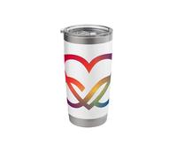 Colorful Infinity Heart Love Stainless Steel Insulated Tumbler