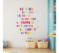 Colorful Inspirational Wall Decal, Inspirational Lettering Quotes Wall Stickers Motivational Phrases Sticker Rainbow Reading Corner Wall Decals Peel and Stick for Classroom Nursery Kids Decoration