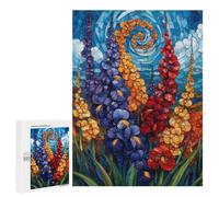 Colorful Iris Garden Mosaic Puzzle 1000 Teile Schwer Puzzle Spielzeug Lernspiel Impossible Herausforderungsspielzeug Für Erwachsene Kinder 500 PCS