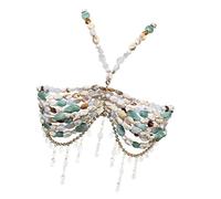 Colorful Irregular Beaded Crystal Tassels Bralette Body Chain for Women’s Beachwear Body Jewelry Harness Bustier Bra Top