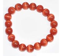 Colorful Jade Bead Stretch Bracelet for Women Men, 10mm Cat Eye Stone Crystal Energy Gemstone Jewelry (Color : Pink)