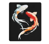 Colorful Japanese Fish Gaming Mousepad Anti-Slip Rubber Base