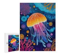 Colorful Jellyfish Art Print Puzzle 1000 Teile Schwer Puzzle Spielzeug Lernspiel Impossible Herausforderungsspielzeug Für Erwachsene Kinder 500 PCS