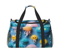Colorful Jellyfish Print Daily essentials Large Capacity Hand Carry Bag for Weekend Getaways style Bags