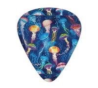 Colorful Jellyfish Print Guitar Picks 12pcs for Electric Guitar Ukulele Accessories for Girls