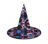 Colorful Jellyfish Printing 2 Pack Halloween Hat Soft Witch Hats For Carnivals Masquerades Space Saving Caps