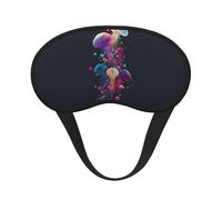 Colorful Jellyfish Sleep Mask Soft Eye MaskBlindfold Eyeshade Smooth Comfortable Eye Cover with