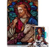 Colorful Jesus 1000 Pieces Jigsaw Puzzle for Adults& Teens,Help The Brain Exercise Addictive Toys to Cultivate Patience Suitable for Couples (75x50cm)