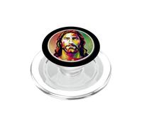 Colorful Jesus Christ Image Face Christian Lord Saviour God PopSockets PopGrip for MagSafe