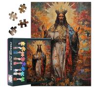 Colorful Jesus Jigsaw Puzzles 1000 Pieces for Adults Jesus Christ Jigsaw Puzzles Intellectual Challenge Home Wall Decoration Ideal for Puzzle Enthusiasts Finished Puzzle Size: 70x50cm