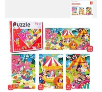 Colorful Jigsaw Puzzle for Kids Cartoon Animals Focused on Cognitive Growth and Fine Motor Skill Development (Difficulty 5)