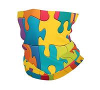 Colorful Jigsaw Puzzles Pattern Headwear Bandana Scarf Abstract Painted Neck Gaiter Snood Scarf Face Mask Headband Seamless Magic Tube Multifunctional Balaclava for Men Women Outdoor Sports