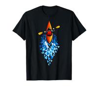 Colorful Kayak Geometric River Wake Outdoor Paddle Artwork T-Shirt