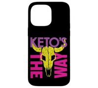 Colorful Keto Warrior Space Bounty Hunter Skull Parody 80's Case for iPhone 14 Pro Max