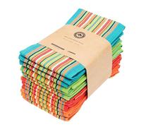 Colorful Kitchen Towels - 100% Cotton, 28"x16", 12 Pack, Waffle Dish Towels - Absorbent, Lint-Free, Salsa Stripe Southwest Kitchen Towels - Mexican Dish Towels with Festive Feel (12 Pack)