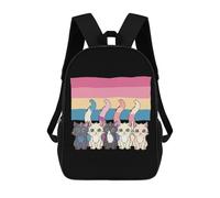 Colorful Knapsack Transgender Pride Cat LGBT Trans Flag School Bag Lightweight Schools Backpack for Hiking, Camping, Work, 42X32X14Cm