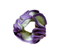Colorful Knit Hair Scrunchies With Color Contrast Soft Hair Tie Elastic Bands Accesories For Women And Girls
