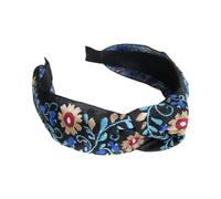 Colorful Knotted Wide Headbands With Embroidery Flower Designs Great For Mexico Independence Days Gathering Celebration Embroidery Flower Headbands