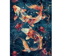 Colorful Koi Fish Jigsaw Puzzle 4000 Piece, Puzzles for Adults 4000, The Impossible Challenge, Jigsaw Puzzle Games Classic Educational, Wooden Puzzles, for Home Wall Decoration Gift FNKL1-115