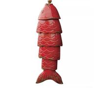 Colorful Koi Fish Wind Chimes for Creating a Peaceful Outdoor Environment (Red)