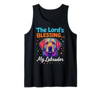 Colorful Labrador Dog The Lord’s Blessing Fun Religious Pet Tank Top