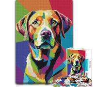 Colorful Labrador Retriever Pop Art Portrait-1 Jigsaw Puzzle, 1000 Pieces | Christmas gift for puzzle lovers: quiet evening activity at your own pace.
