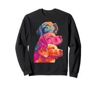 Colorful Labrador Retrievers Dogs Summer Aesthetic Pet Art Sweatshirt