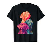 Colorful Labrador Retrievers Vibrant Dogs Summer Pet Art T-Shirt