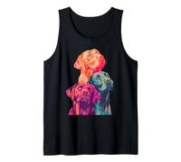 Colorful Labrador Retrievers Vibrant Dogs Summer Pet Art Tank Top