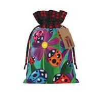 Colorful Ladybird Printed Gift Bag, Perfect Color Blocking Burlap Gift Bag