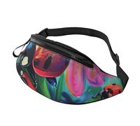 Colorful Ladybird Printed Personalized Waist Bag, Lightweight and Versatile Crossbody Bag for Everyday and Outdoor Adventures