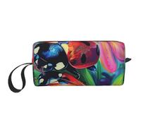 Colorful Ladybird Printed Travel Makeup Bag Portable Cosmetic Bag Makeup Case Toiletry Handbag Organiser for Women