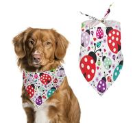 Colorful Ladybug Dog Bandana Triangle Scarf Bibs Kerchief Neckerchief Pet Handkerchief Accessories