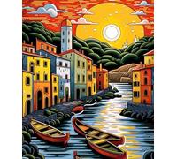 Colorful Landscapes Posters - Adult Family Puzzle Challenge Toy - Elderly Memory Game - Wall Art Gifts - Jigsaws 1000 Pieces - Kw433Zk