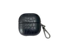 Colorful Leather Fashion Shockproof Protective Headphone Cover Case for Huawei FreeClip 2 with Keychain-Black