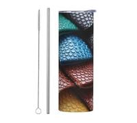 Colorful leather pattern Premium Stainless Steel Water Bottle & Thermos Tumbler with Leak-Proof Lid, Ideal for Coffee, Tea, or Drinks