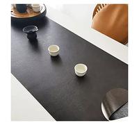 Colorful Leather Table Runner and Placemats, 20/28/39/47 Inches Long Waterproof Heat Resistant Coffee Mats, Full Size Heat Resistant Party Kitchen Dining Table Decor Table Covers (Color : Black, Siz