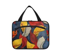 Colorful Leaves Hanging Travel Bag with Hook, Designer Multifunctional Large Capacity Makeup Bag for Travelers Cruises bolso de Mano para Hombre