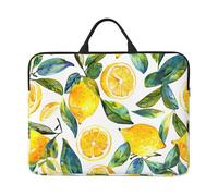 Colorful Lemon Laptop Case 14 Inch Summer Fruit Laptop Bag for Women Men, Water-Resistant Business Computer Carrying Bag Shockproof Notebook Sleeve