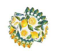 Colorful Lemon Placemats Set of 6 Summer Fruit Table Mats Heat Resistant Non-Slip Rectangle Place Mat for Dining Table Home Restaurant Office 12x18 Inch
